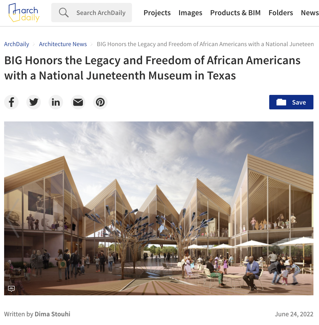 BIG honors the legacy and freedom of African Americans with a National Juneteenth Museum in Texas