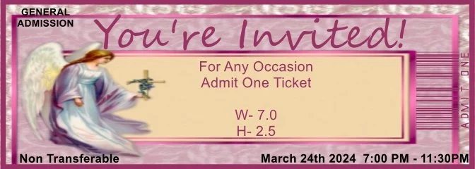 Angel & Cross Admit One Ticket