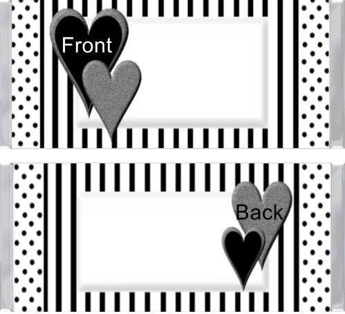 738. Black n Grey Hearts