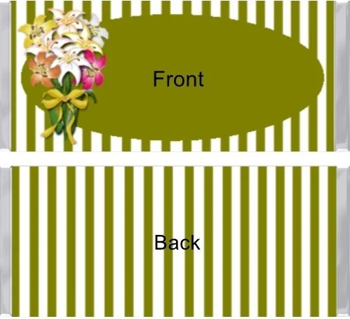 723. Floral Stripe Green