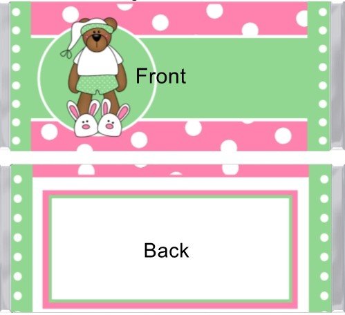 424. Green & Pink Teddy