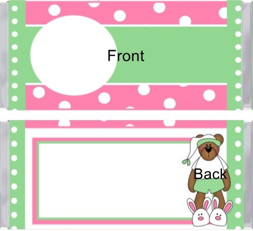 423. Green & Pink Teddy Photo