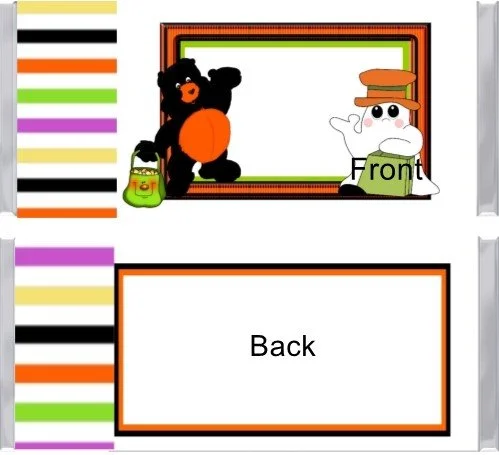 232. Beary Halloween Stripes