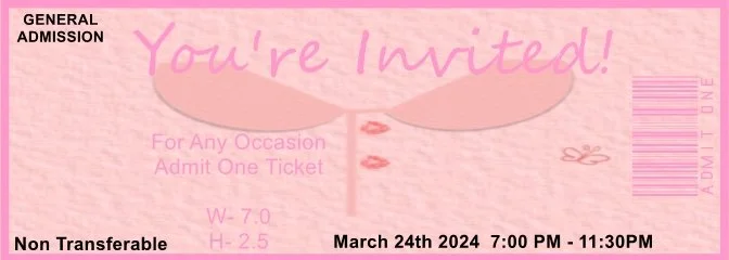 Baby Girl Dress-up Admit One Ticket