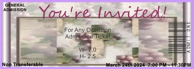 Christian Theme Admit One Ticket