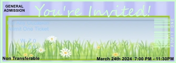 Spring Day Admit One Ticket