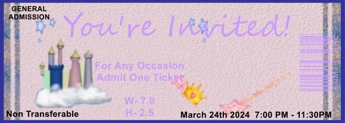 Castle Dreams Admit One Ticket