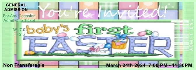 1st Easter Admit One Ticket