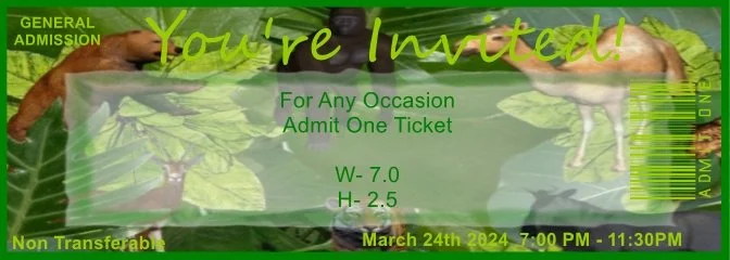 Jungle Wrapper Admit One Ticket