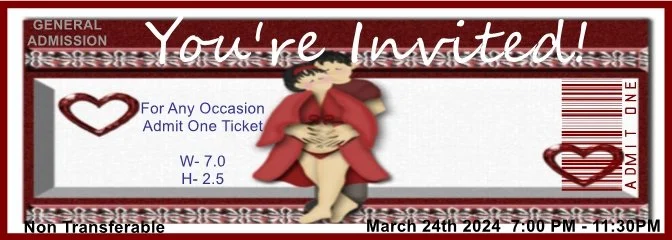 Expecting Red Admit One Ticket