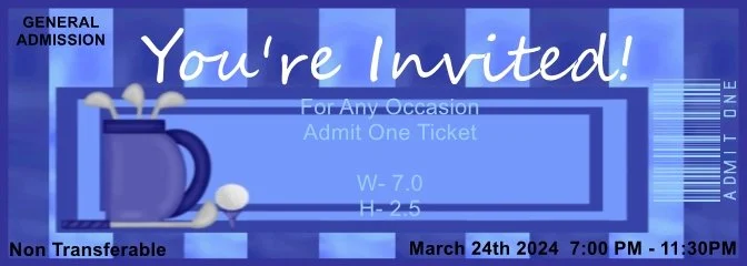 Birthday Golf Admit One Ticket
