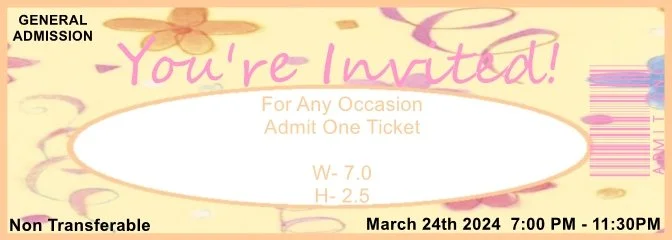 Bridal Flowers Admit One Ticket