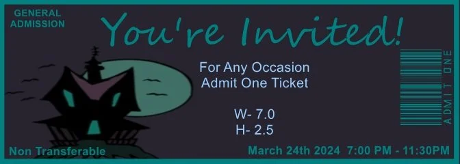 Haunted House Admit One Ticket