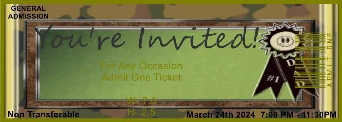 Father's Day Ribbon Admit One Ticket