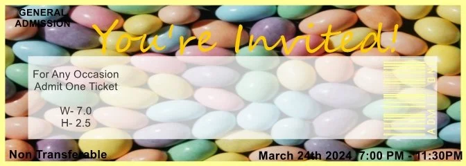 Egg Bunch 1 Admit One Ticket