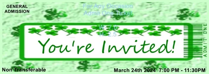 Irish Luck 1 Admit One Ticket