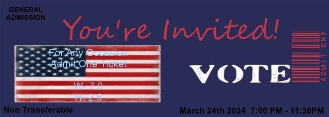 Vote Political Admit One Ticket