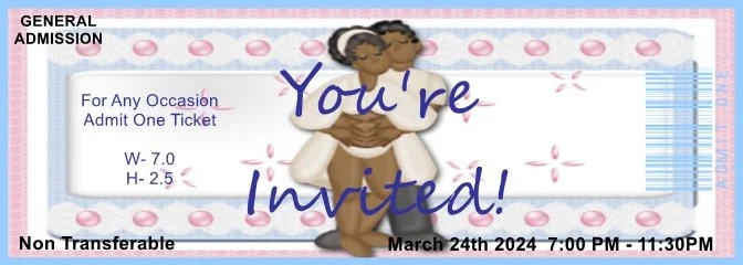 Expecting Couple Admit One Ticket