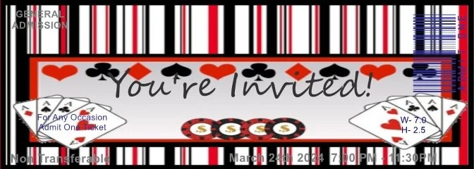 Casino Admit One Ticket