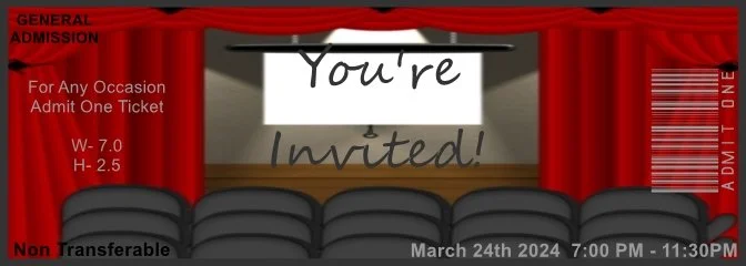 Theater Admit One Ticket