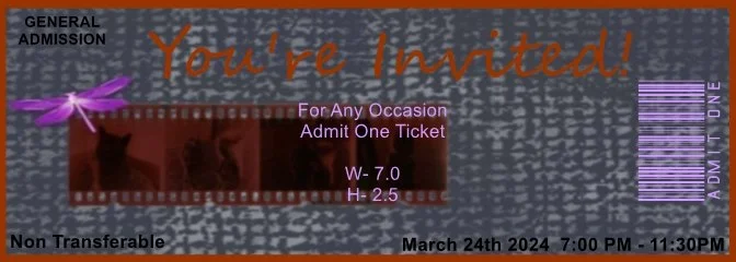 Photography Admit One Ticket