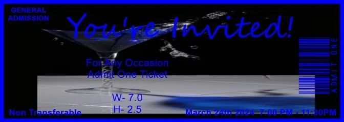 Celebrate Admit One Ticket