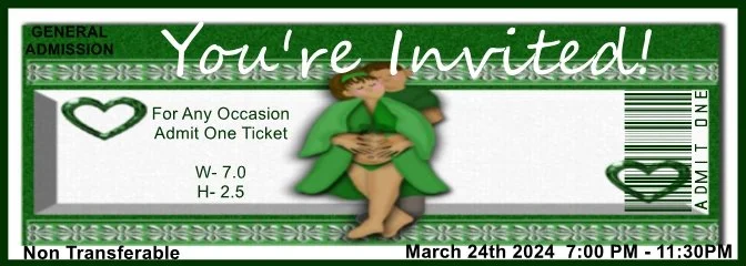 Expecting Green Admit One Ticket