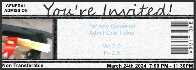 Graduation Admit One Ticket