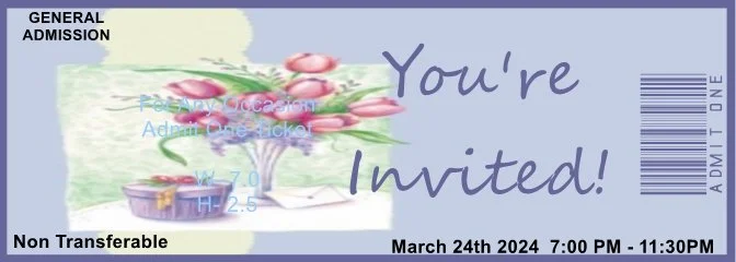 Mother's Day Flowers Admit One Ticket