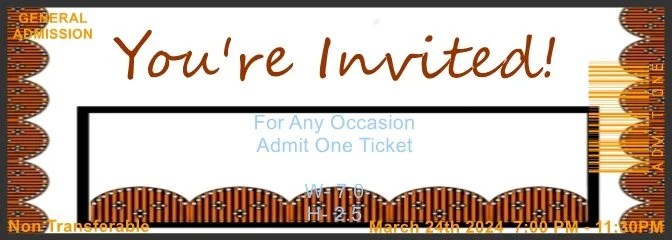 Happy Halloween Admit One Ticket