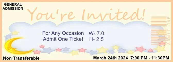 Sweet Dreams Admit One Ticket