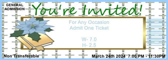 Bible & Cross Admit One Ticket