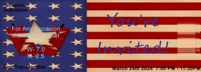 Stars & Stripes Admit One Ticket