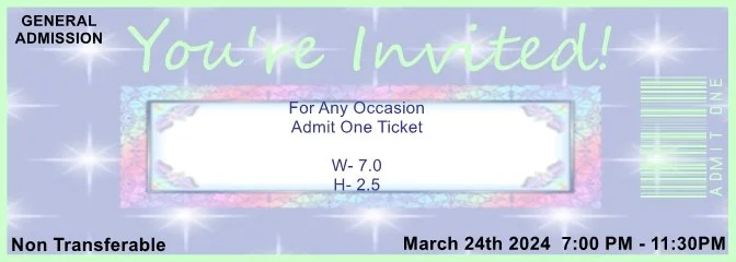 Star Boy-Girl Admit One Ticket