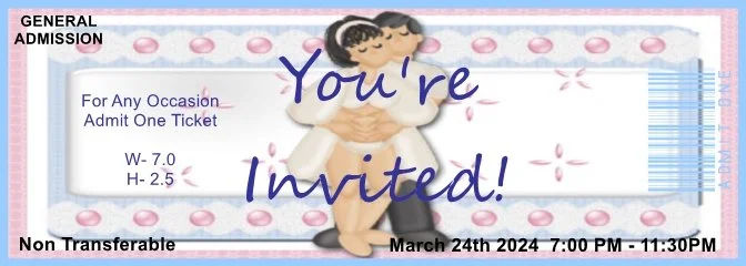 Expecting Couple 1 Admit One Ticket