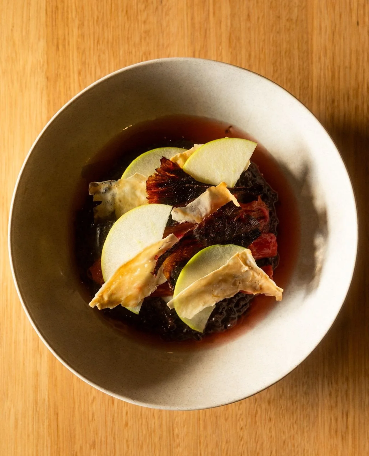 A closer look at our rhubarb black rice pudding 🥥⁠
⁠
Poached with star anise and strawberry gum for a subtle sweetness, then topped with coconut yoghurt and house-made coconut crisps.⁠
⁠
Comforting, vibrant and naturally vegan + GF⁠
⁠
See you at BTB