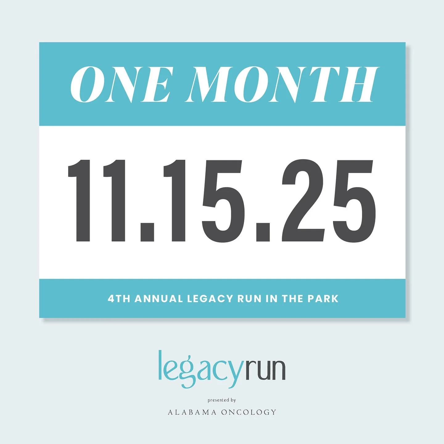 Is it just us, or does it feel like we&rsquo;re racing through this year?! We are officially only ONE MONTH OUT from our Legacy Run!&nbsp;

As we overcome cancer through community, this is one of our favorite times to gather friends and family of all