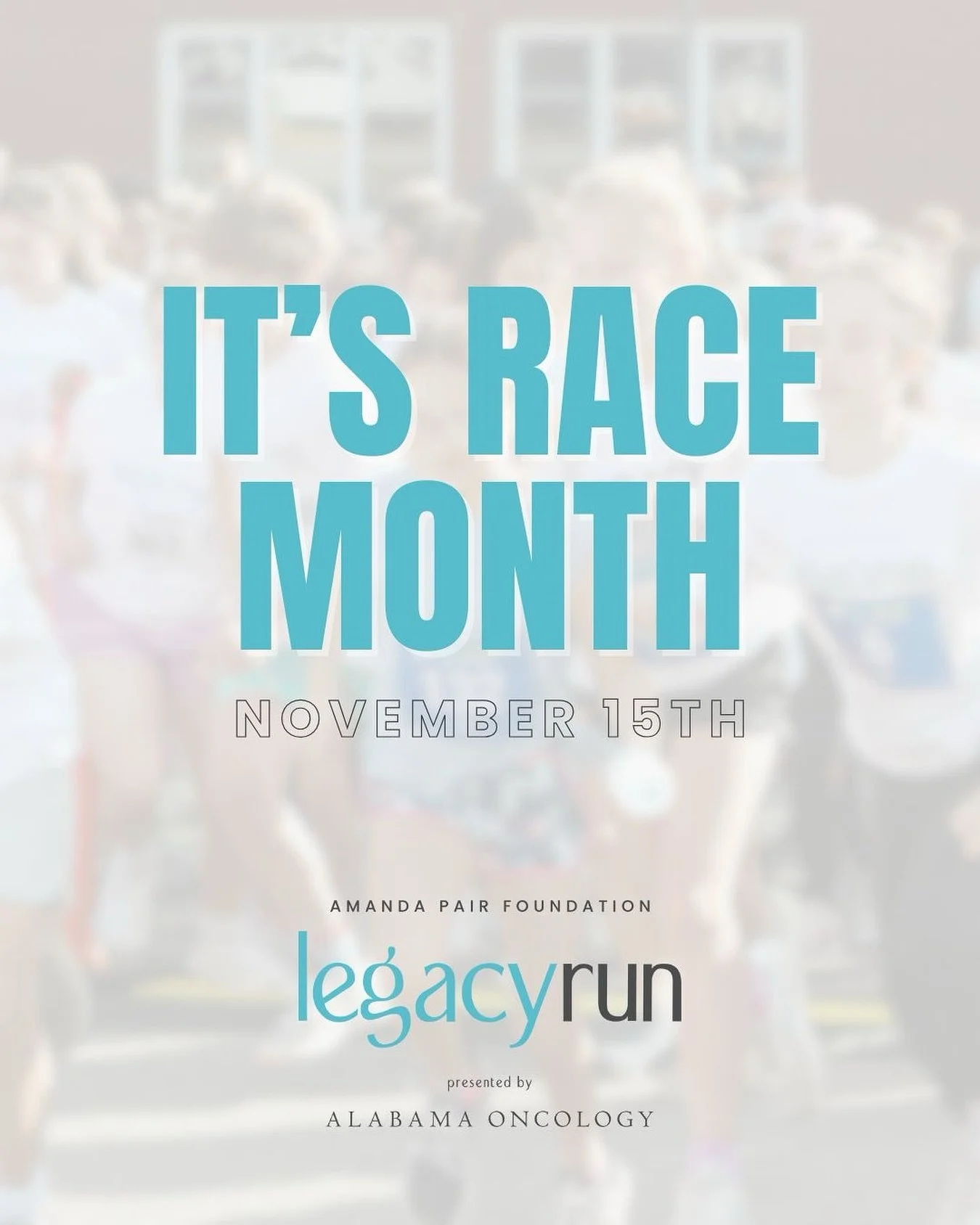 November is here, and we&rsquo;re eagerly approaching our Legacy Run where together we will raise money to overcome cancer! There is still time for you and your friends to register for this family-friendly event, and we hope you&rsquo;ll take this da