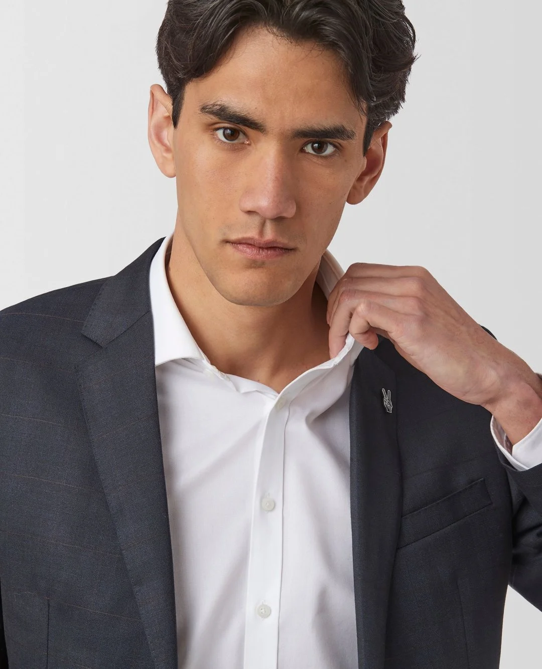 Exude confidence with one look, the look being our navy check Ayden jacket. ⁠
⁠
You can't go wrong.