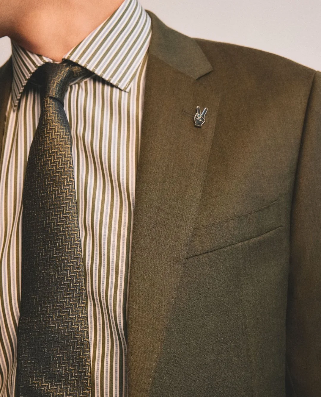 Up close and personal, for the guy who loves a green fit.
