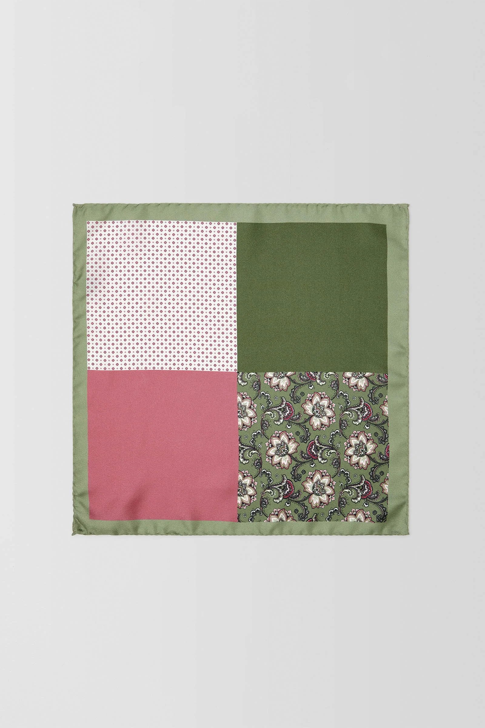  Nightflower 4-Way Pocket Square  
PGAW000007 Olive