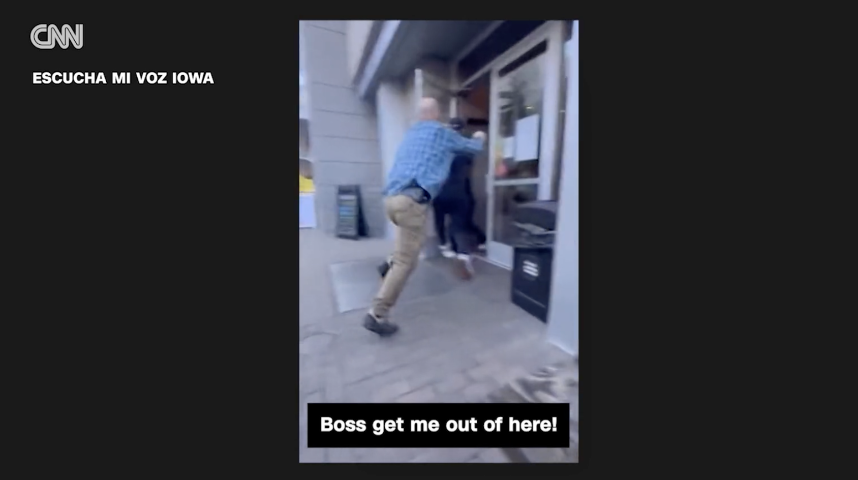 ICE agents tackle grocery store worker