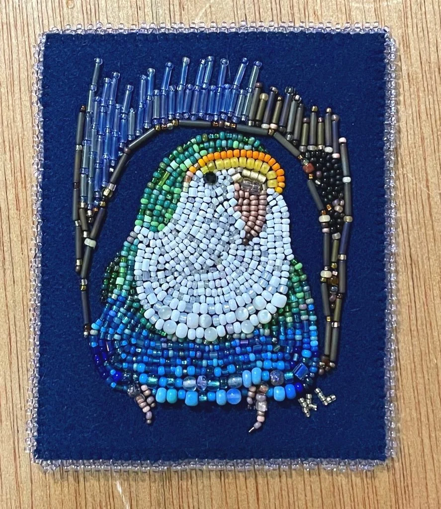 Next Steps Beading — beaded chickadee