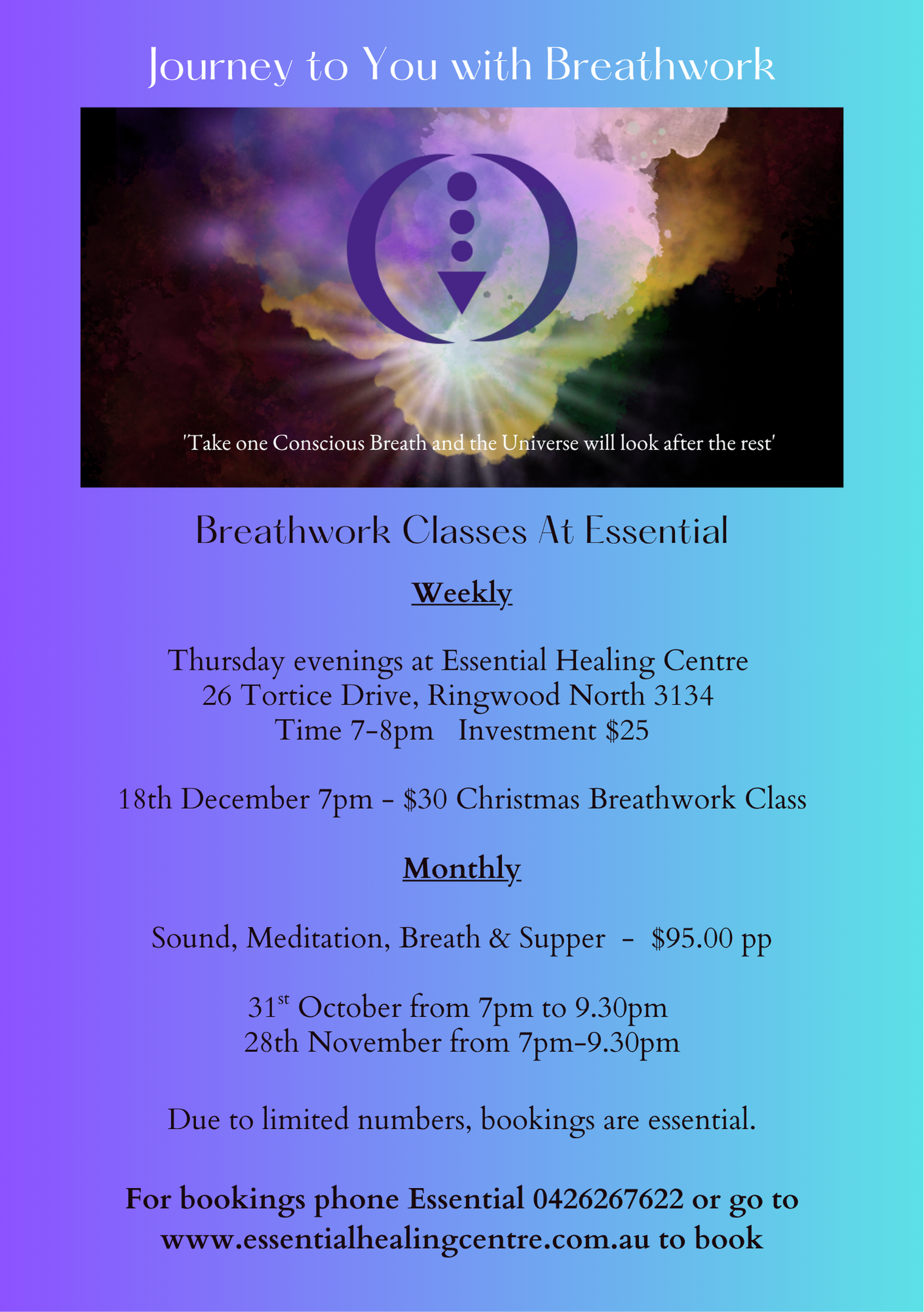 Breathwork Classes at Essential 