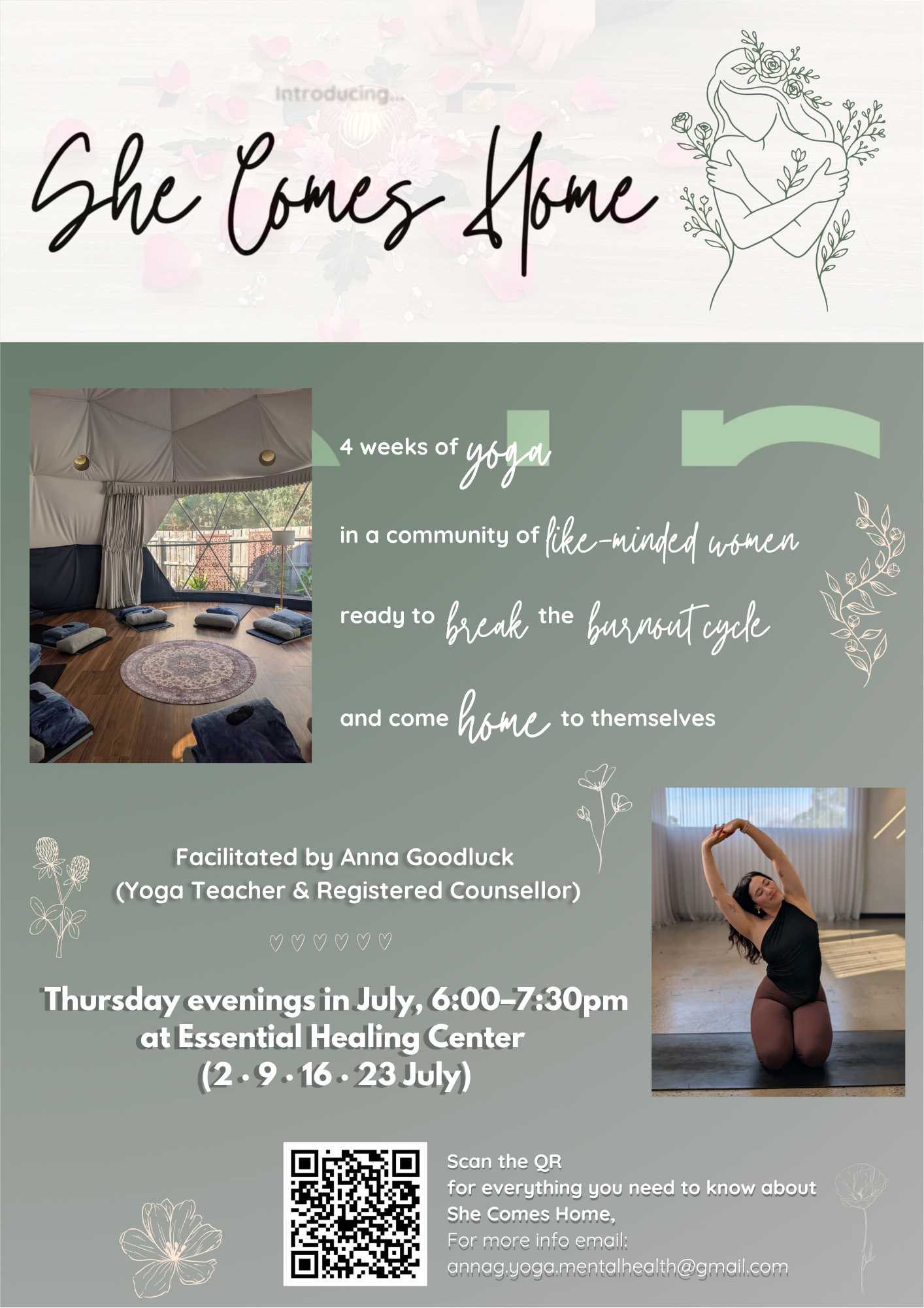 She comes Home - Anna - 4 week Yoga event 