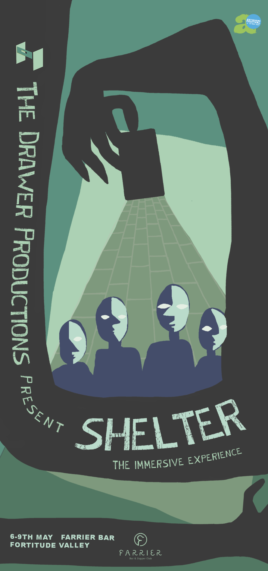 Shelter 2nd run DL flyer: The Draw Productions