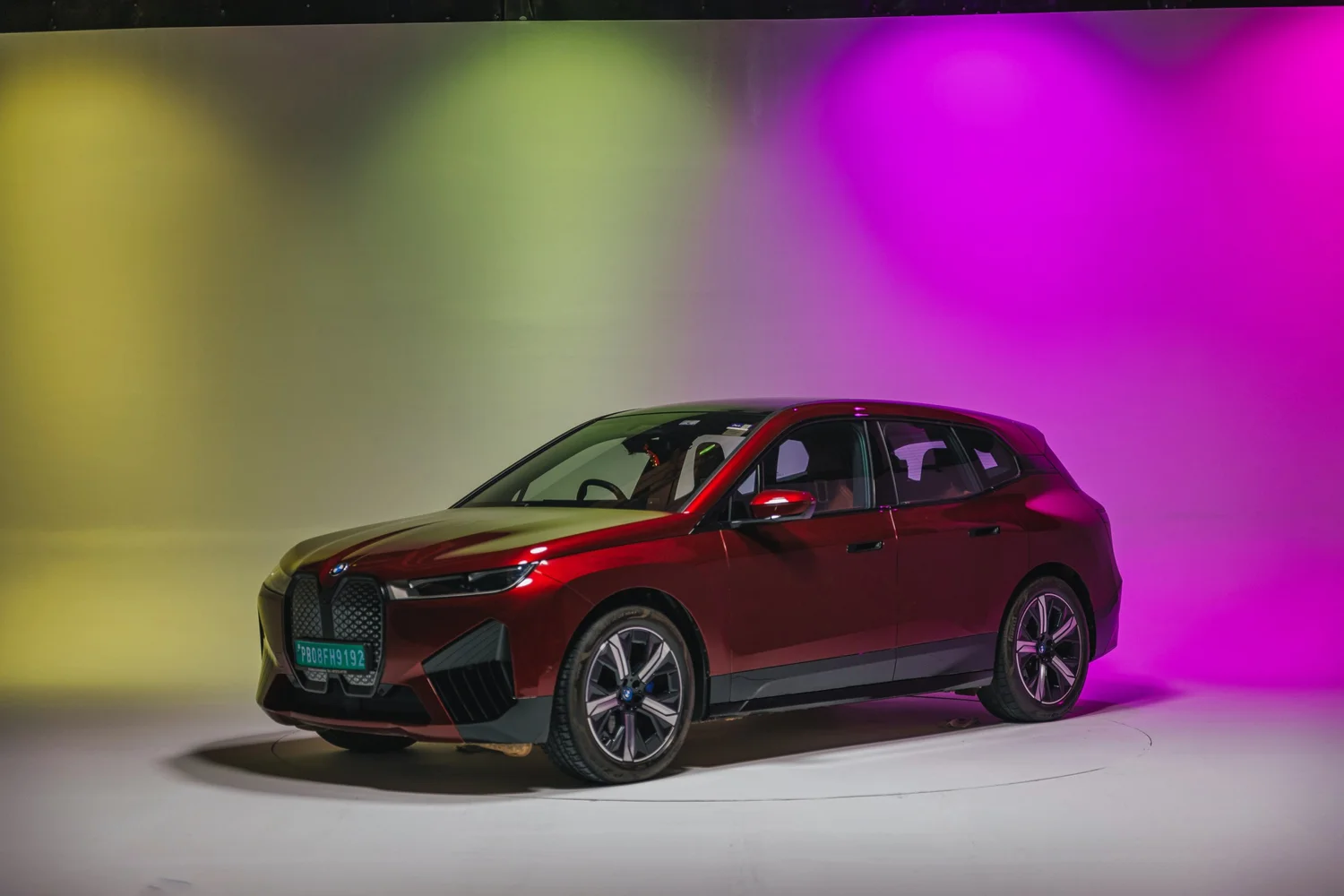 Learning on the Cyc floor — car under RGB lighting