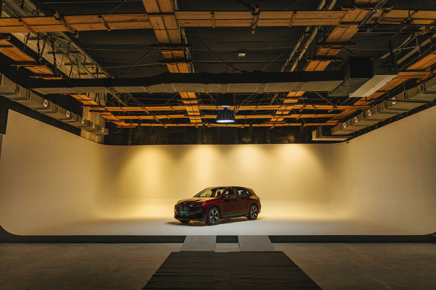 Car shoot studio in Delhi NCR with turntable and RGB cyclorama — Cellar Door Studio Three