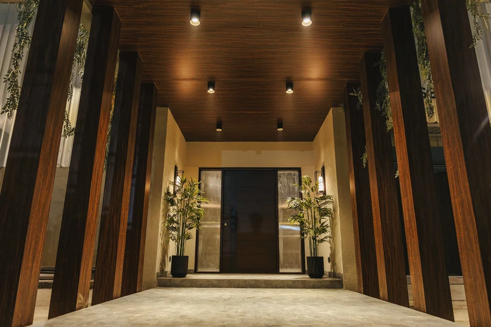 House set studio in Gurgaon — entrance corridor