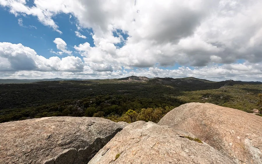 Granite boulders at Girraween National Park – a stunning winter hiking destination near Stanthorpe in Queensland’s Granite Belt wine region